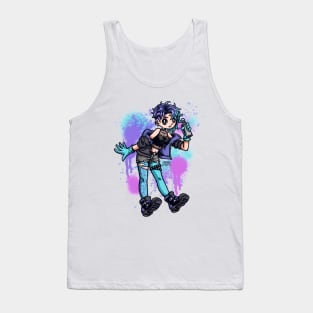 gothic punk girl graffiti Tank Top